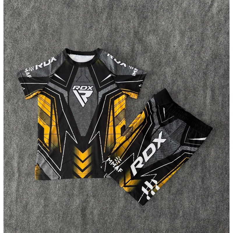 Shirt Camp Collar - ชุดเสื้อยืดออกกำลังกาย RDX MMA Octagonal Cage Boxing