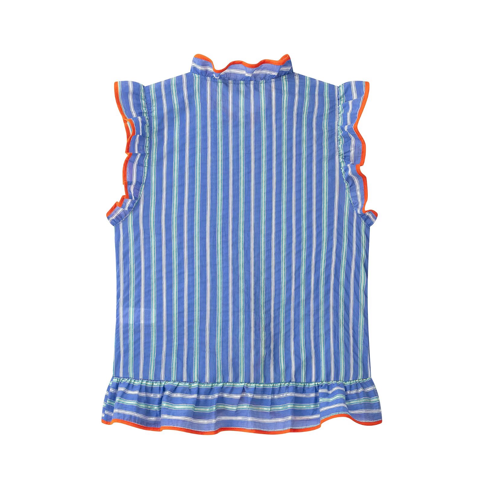 BSAY เสื้อแขนกุดลายทางสีสันสดใ - Shirt Camp Collar บทวิจารณ์และราคา
