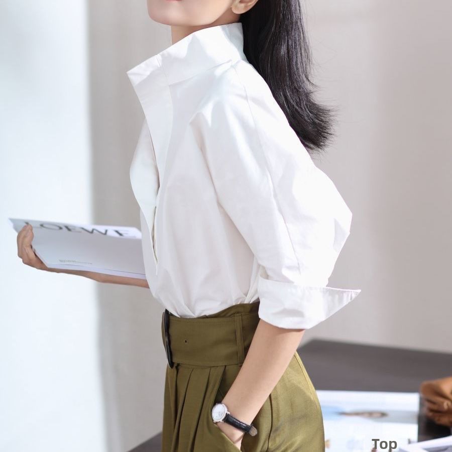 ต้นฤดูใบไม้ร่วงปี 2023 เสื้อเช - Shirt Camp Collar บทวิจารณ์และราคา