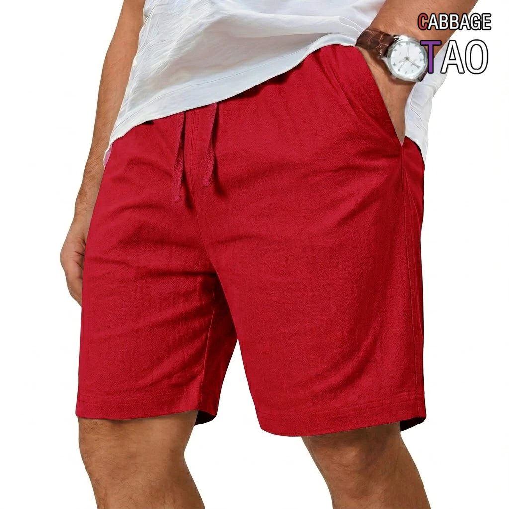 กางเกงขาสั้นผ้าฝ้ายลินินขนาดให - Short Linen Drawstring บทวิจารณ์และราคา