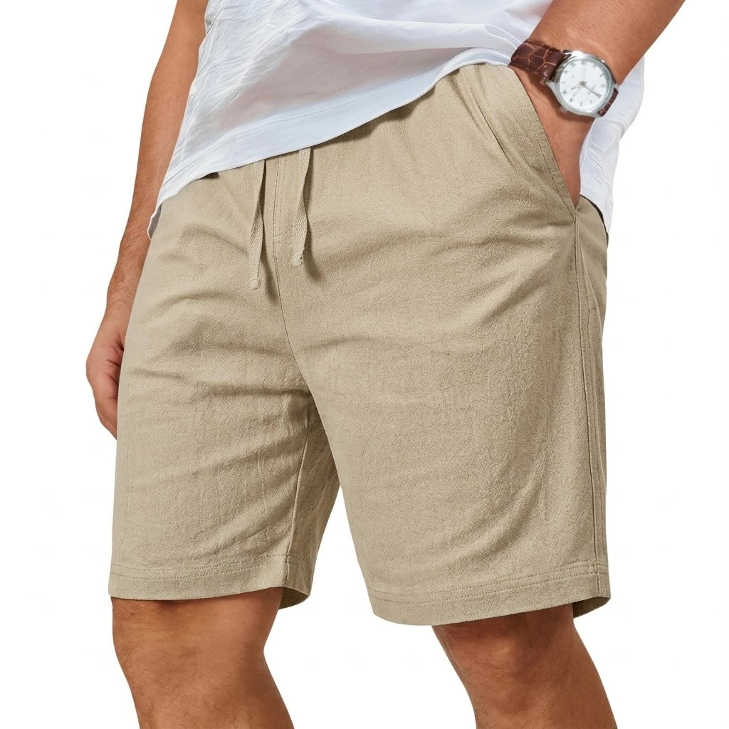 กางเกงขาสั้นผ้าฝ้ายลินินขนาดให - Short Linen Drawstring บทวิจารณ์และราคา