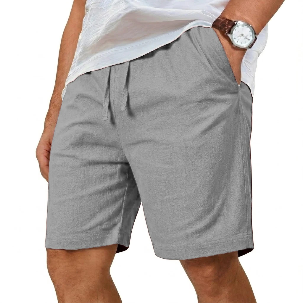 กางเกงขาสั้นผ้าฝ้ายลินินขนาดให - Short Linen Drawstring บทวิจารณ์และราคา